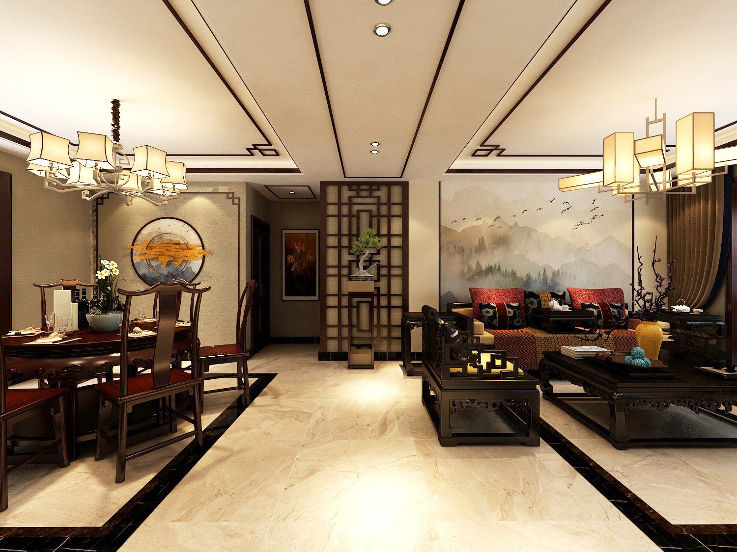 145平米普通戶(hù)型中式風(fēng)格家裝裝修圖片設(shè)計(jì)